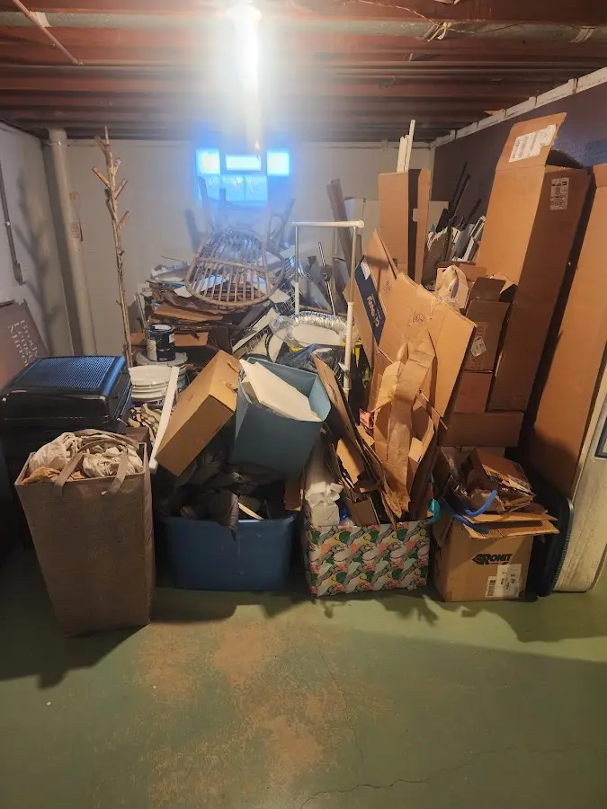 Roll-off dumpster container at job site for 20 Yard Dumpster Rental in Frostburg